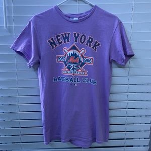 New York Baseball Graphic T-Shirt Mens S Purple